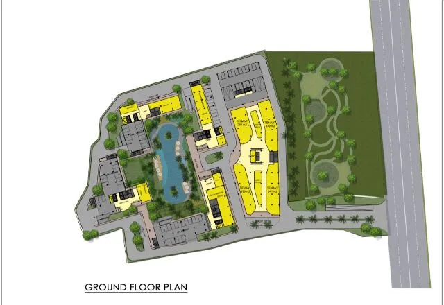 Rendering Fasad Luar Apartemen Karawang Barat